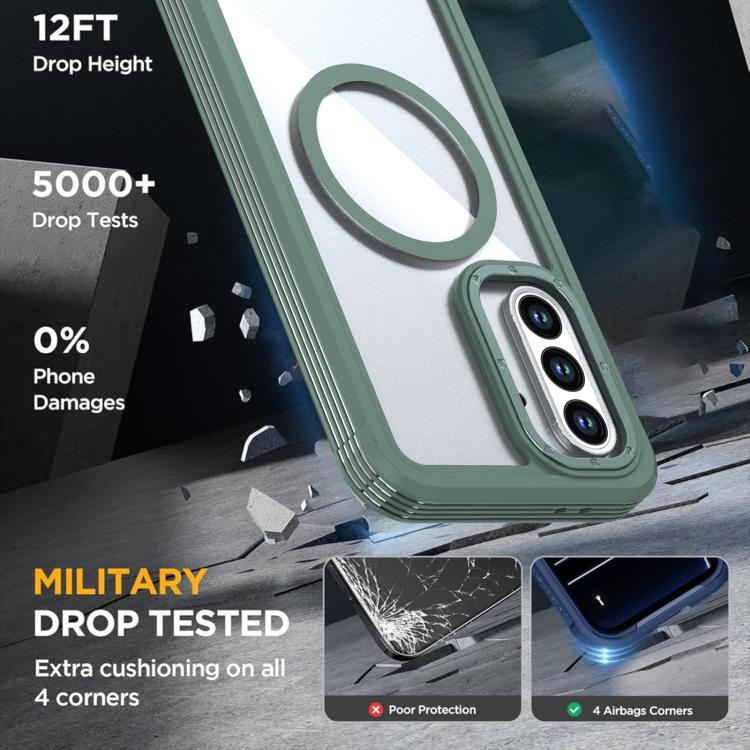 For Samsung Galaxy A36 5G Acrylic Full Coverage Magnetic Phone Case with Back Clip
