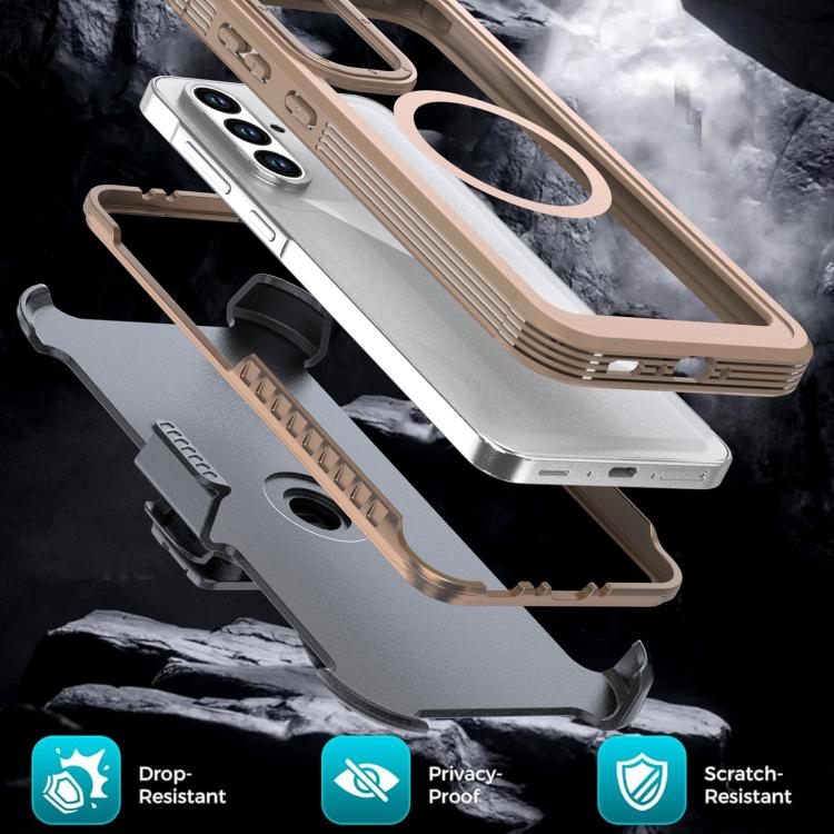 For Samsung Galaxy A36 5G Acrylic Full Coverage Magnetic Phone Case with Back Clip