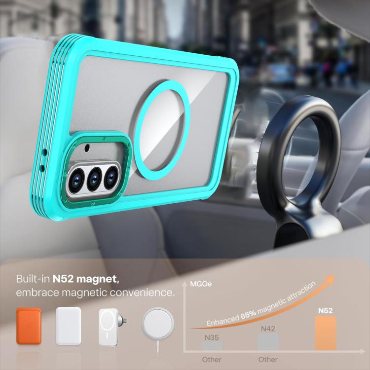 For Samsung Galaxy A56 5G Acrylic Full Coverage Magnetic Phone Case with Back Clip