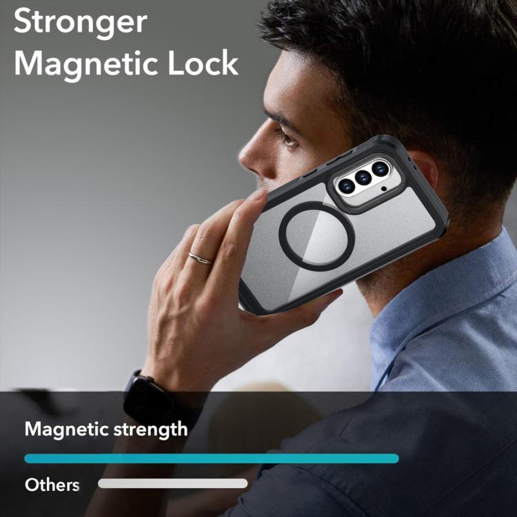 For Samsung Galaxy A56 5G Acrylic Full Coverage Magnetic Phone Case with Back Clip