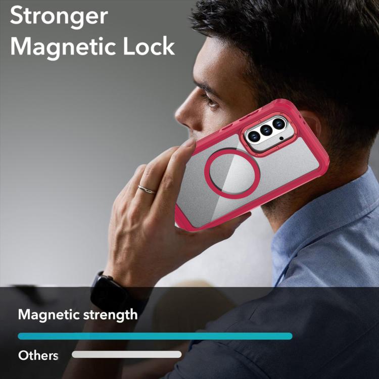 For Samsung Galaxy A56 5G Acrylic Full Coverage Magnetic Phone Case with Back Clip
