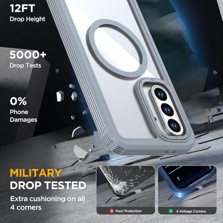 For Samsung Galaxy A56 5G Acrylic Full Coverage Magnetic Phone Case with Back Clip