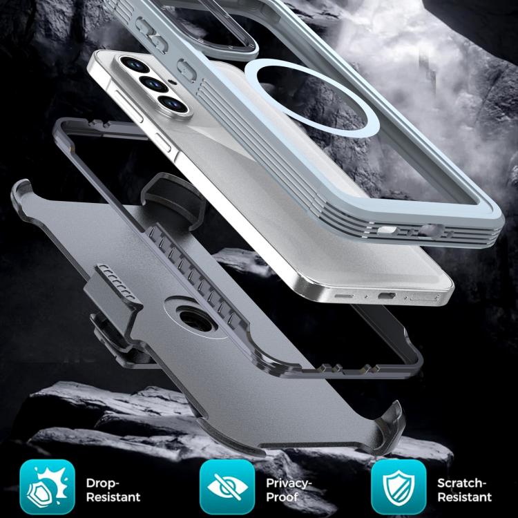 For Samsung Galaxy A56 5G Acrylic Full Coverage Magnetic Phone Case with Back Clip