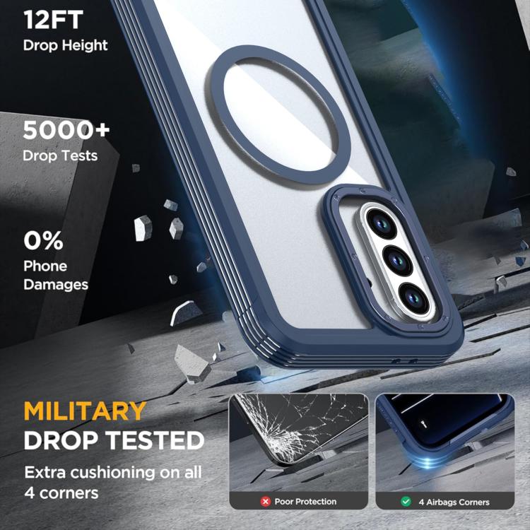 For Samsung Galaxy A56 5G Acrylic Full Coverage Magnetic Phone Case with Back Clip