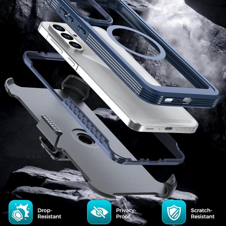 For Samsung Galaxy A56 5G Acrylic Full Coverage Magnetic Phone Case with Back Clip