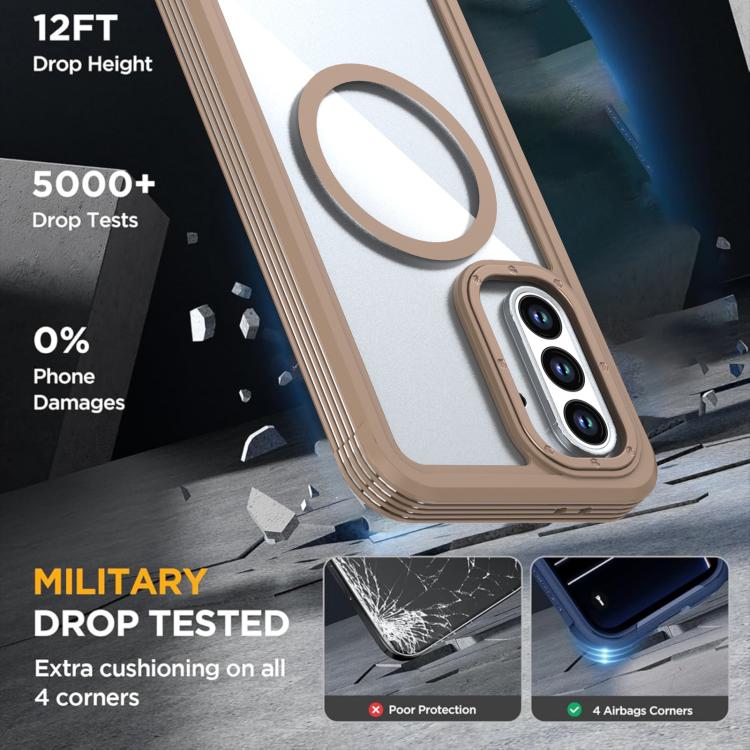 For Samsung Galaxy A56 5G Acrylic Full Coverage Magnetic Phone Case with Back Clip