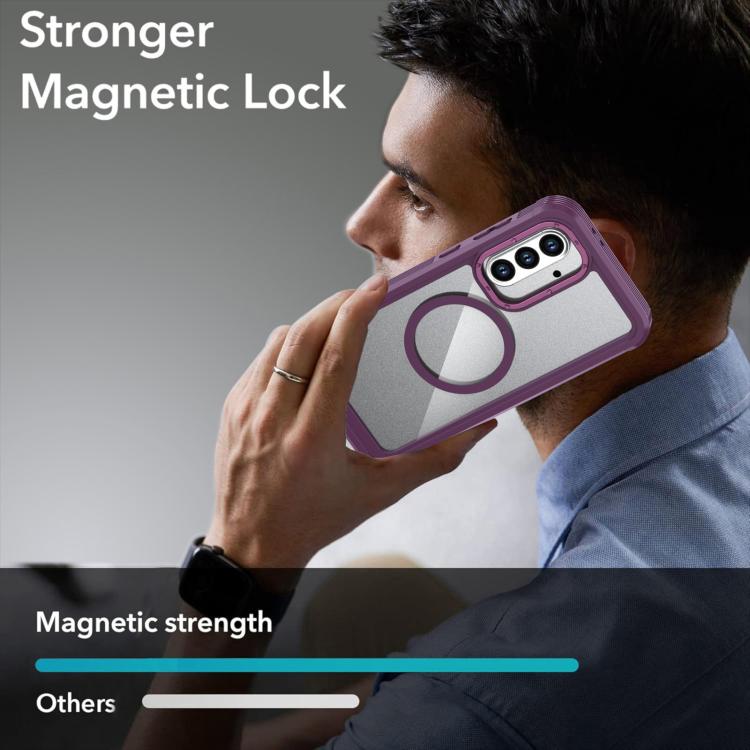For Samsung Galaxy A56 5G Acrylic Full Coverage Magnetic Phone Case with Back Clip