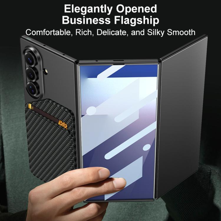 For Samsung Galaxy Z TriFold GKK Integrated Ultra-thin Magnetic Slanted Card Bag Phone Case