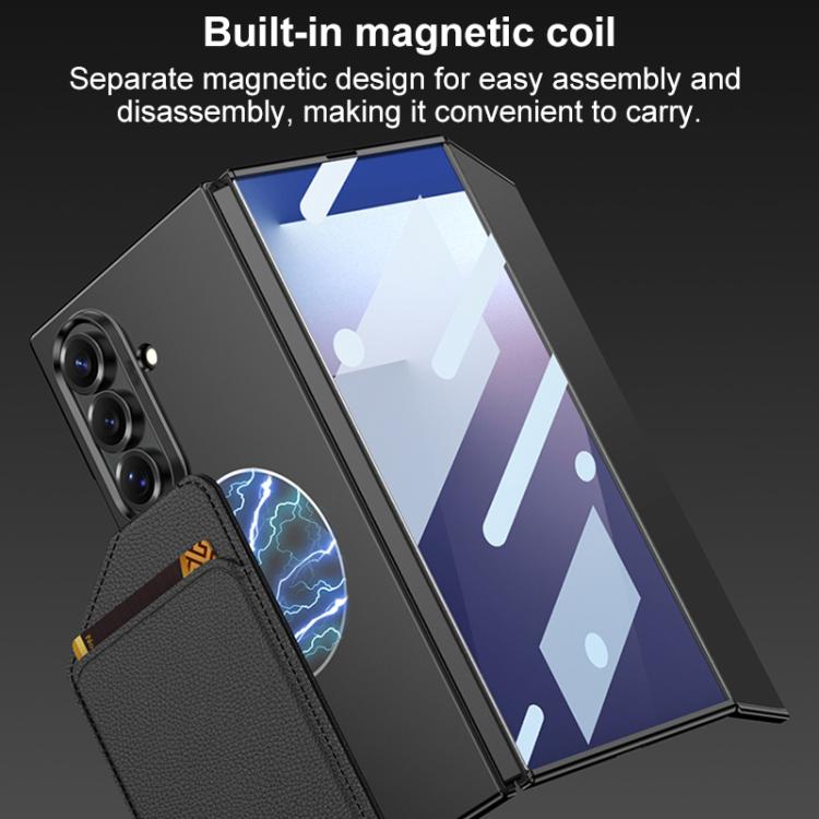 For Samsung Galaxy Z TriFold GKK Integrated Ultra-thin Magnetic Slanted Card Bag Phone Case