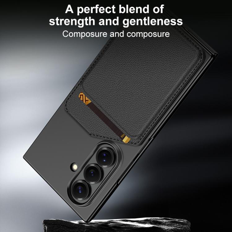 For Samsung Galaxy Z TriFold GKK Integrated Ultra-thin Magnetic Slanted Card Bag Phone Case