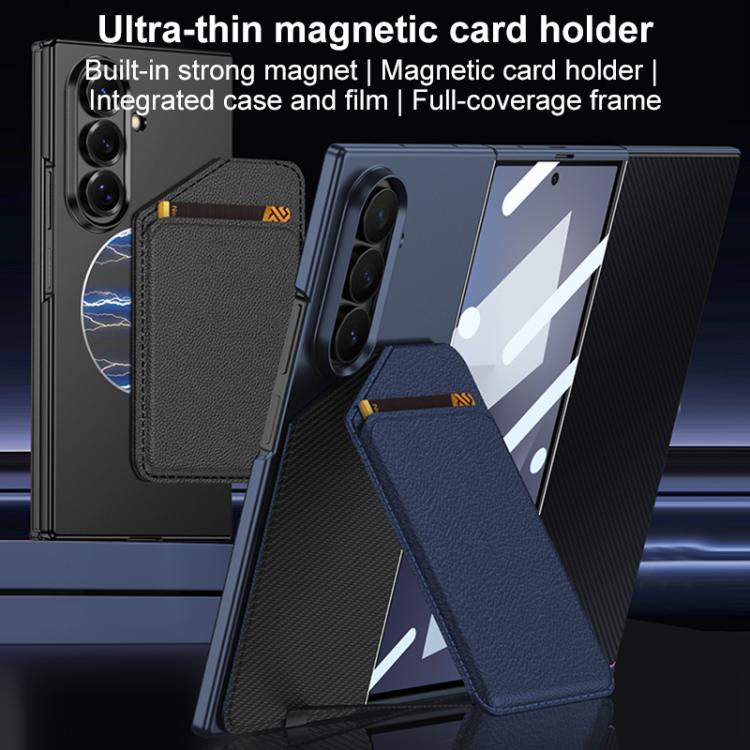 For Samsung Galaxy Z TriFold GKK Integrated Ultra-thin Magnetic Slanted Card Bag Phone Case