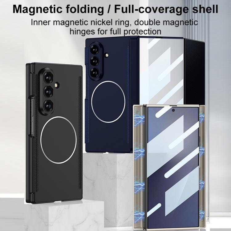 For Samsung Galaxy Z TriFold GKK Double Magnetic Hinge Folding Full Coverage Nickel Ring Phone Case