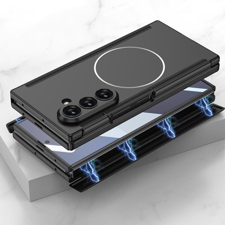 For Samsung Galaxy Z TriFold GKK Double Magnetic Hinge Folding Full Coverage Nickel Ring Phone Case