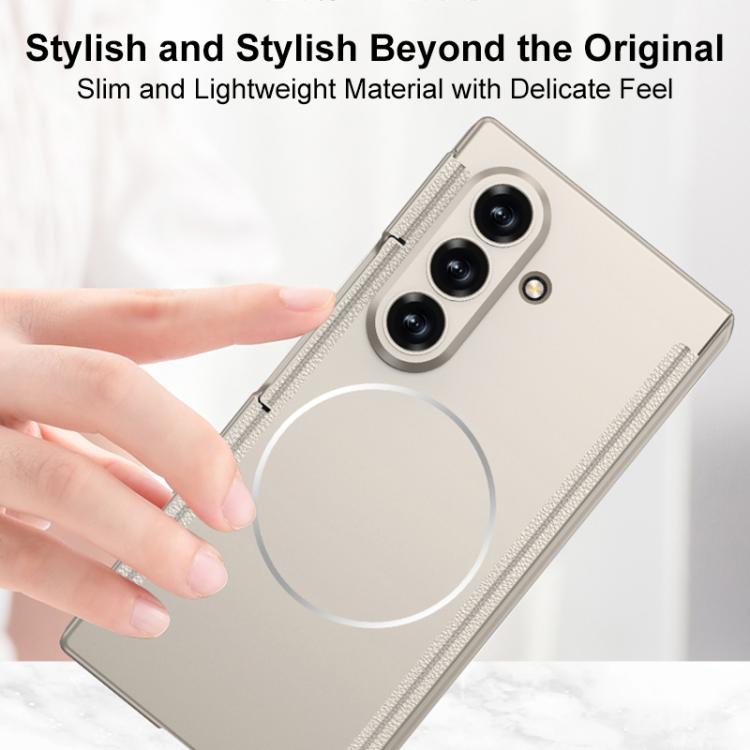 For Samsung Galaxy Z TriFold GKK Double Magnetic Hinge Folding Full Coverage Nickel Ring Phone Case
