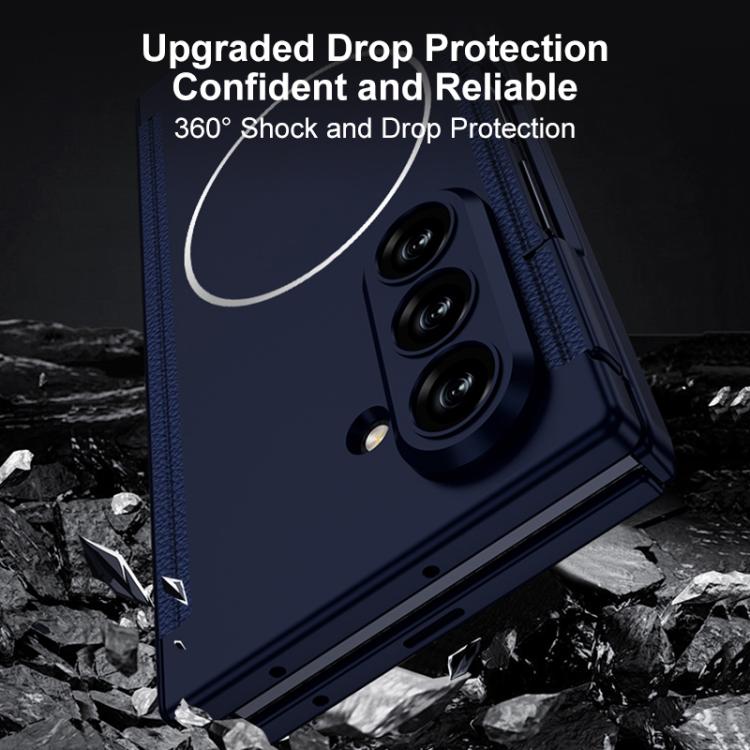For Samsung Galaxy Z TriFold GKK Double Magnetic Hinge Folding Full Coverage Nickel Ring Phone Case
