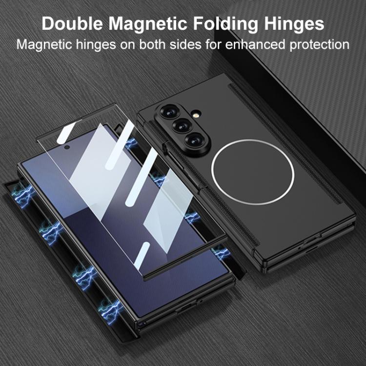 For Samsung Galaxy Z TriFold GKK Double Magnetic Hinge Folding Full Coverage Nickel Ring Phone Case