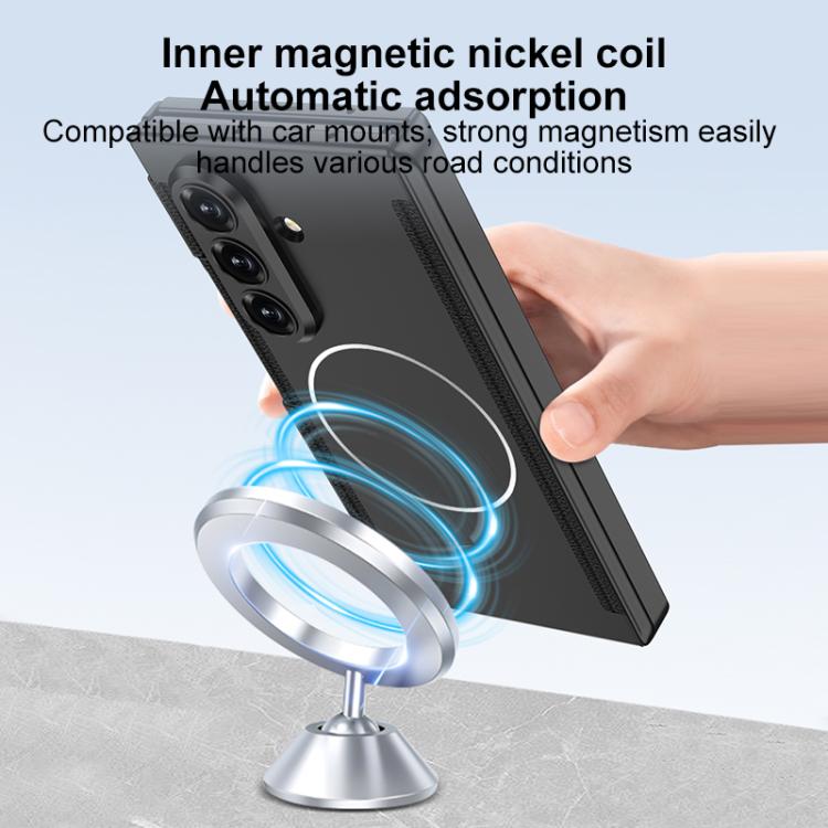 For Samsung Galaxy Z TriFold GKK Double Magnetic Hinge Folding Full Coverage Nickel Ring Phone Case