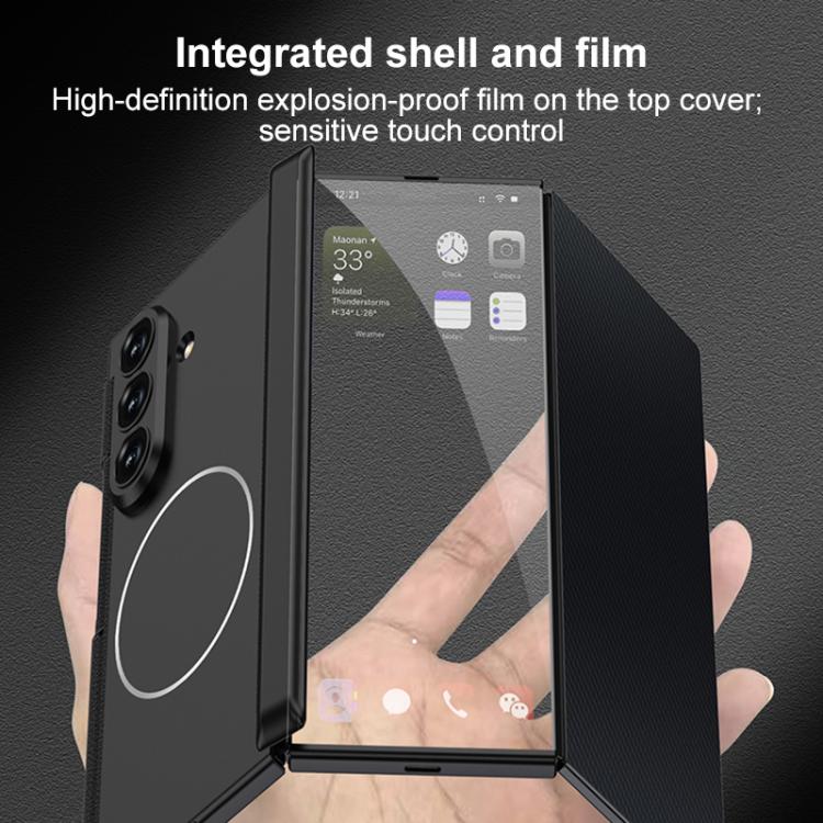 For Samsung Galaxy Z TriFold GKK Double Magnetic Hinge Folding Full Coverage Nickel Ring Phone Case