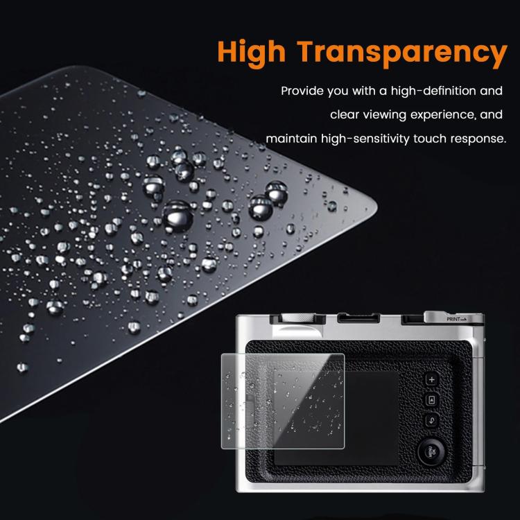 For FUJIFILM instax mini Evo 2pcs HD Anti-Scratch Anti-Fingerprint Tempered Glass Film - Transparent