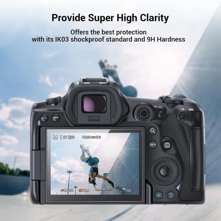 For Canon EOS R8 2pcs HD Anti-Scratch Anti-Fingerprint Tempered Glass Film - Transparent