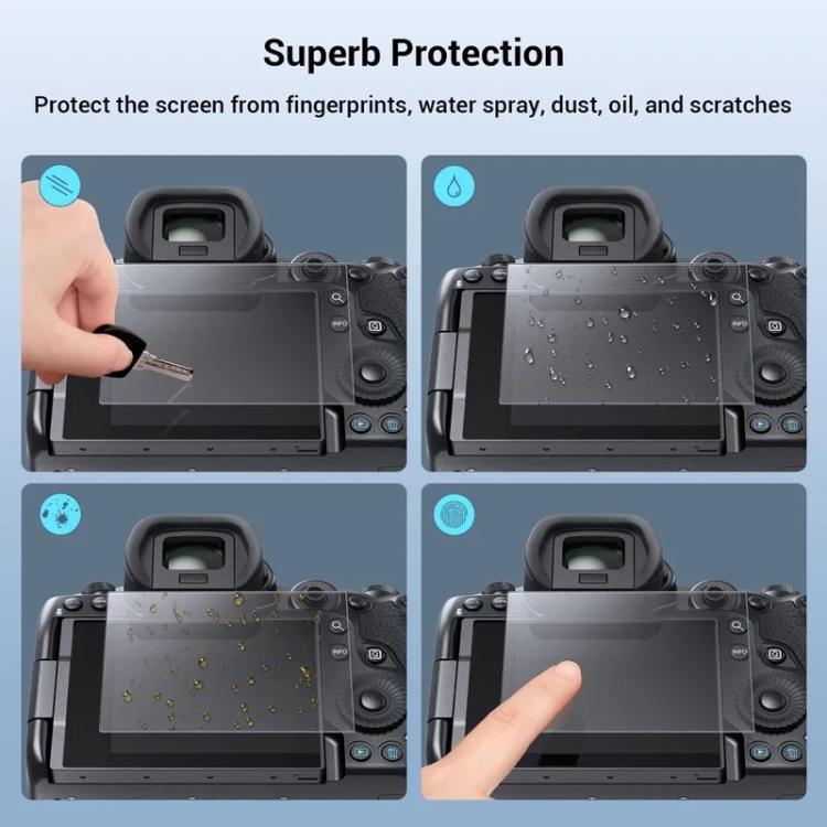 For Canon EOS C50 2pcs HD Anti-Scratch Anti-Fingerprint Tempered Glass Film - Transparent