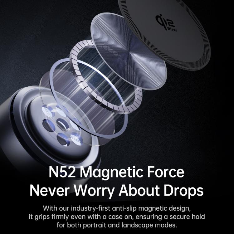 ROCK W56 3-in-1 Magnetic Wireless Charger with Qi2.2 25W - Dark Grey