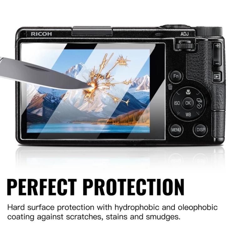 For RICOH GR IV / GR4 2pcs HD Anti-Scratch Anti-Fingerprint Tempered Glass Film - Transparent