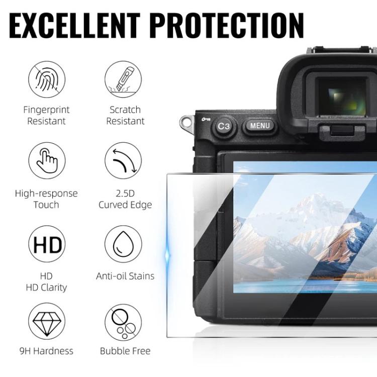For Sony Alpha 7 V  / ILCE-7M5 2pcs HD Anti-Scratch Anti-Fingerprint Tempered Glass Film - Transparent