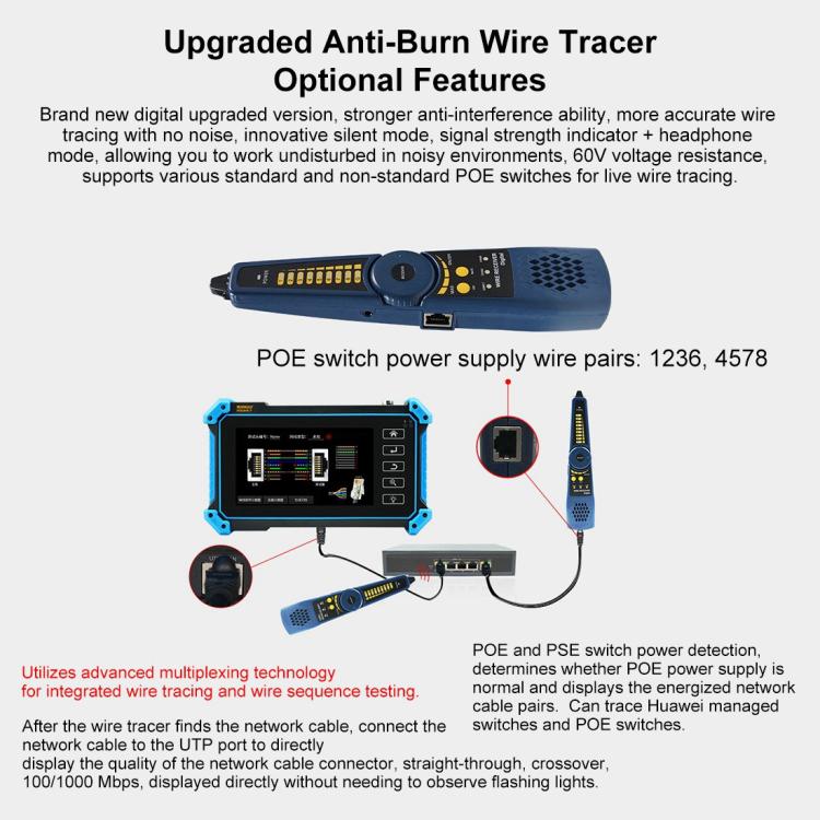 IPC-5100CPlus Network Engineering Treasure Simulated Coaxial Integrated Video Surveillance Tester, Plug:US Plug