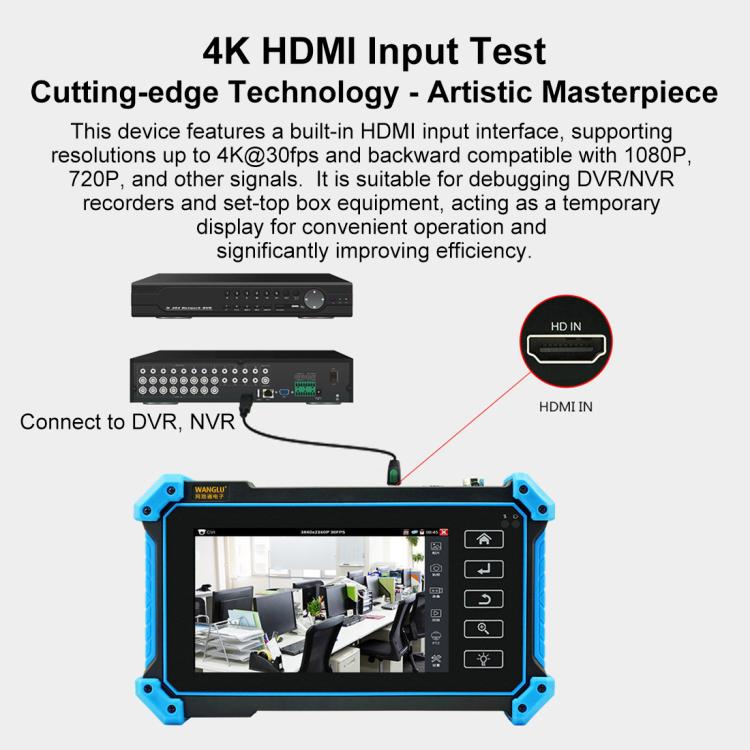 IPC-5100CPlus Network Engineering Treasure Simulated Coaxial Integrated Video Surveillance Tester, Plug:UK Plug
