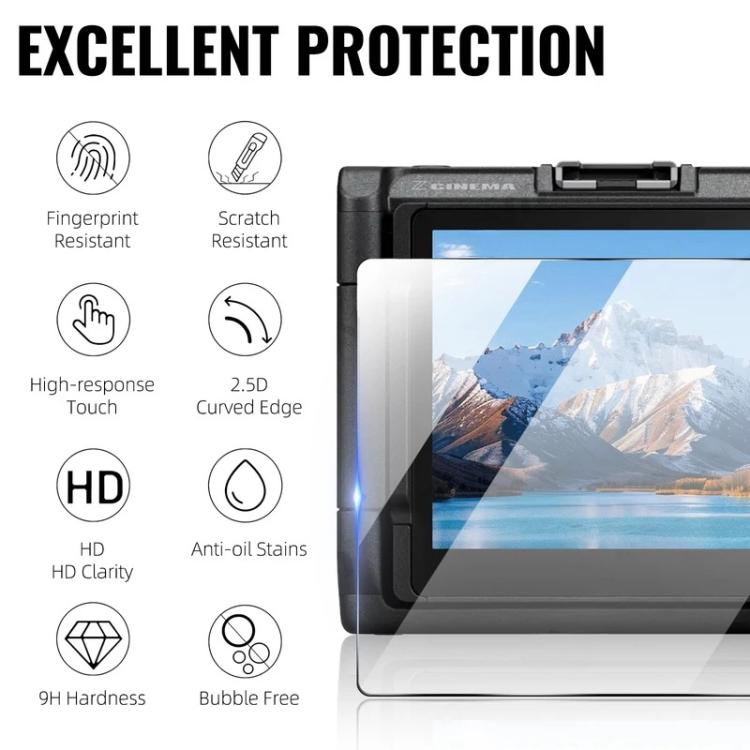 For Nikon ZR HD Anti-Scratch Anti-Fingerprint Tempered Glass Film - Transparent