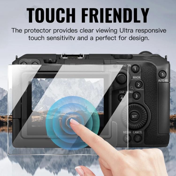 For Canon EOS C50 HD Anti-Scratch Anti-Fingerprint Tempered Glass Film - Transparent