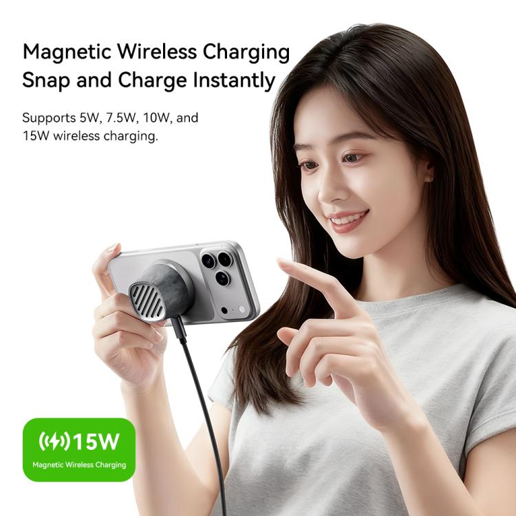 ROCK K13 Pro Mini Magnetic Wireless Charging Bluetooth Speaker - Grey