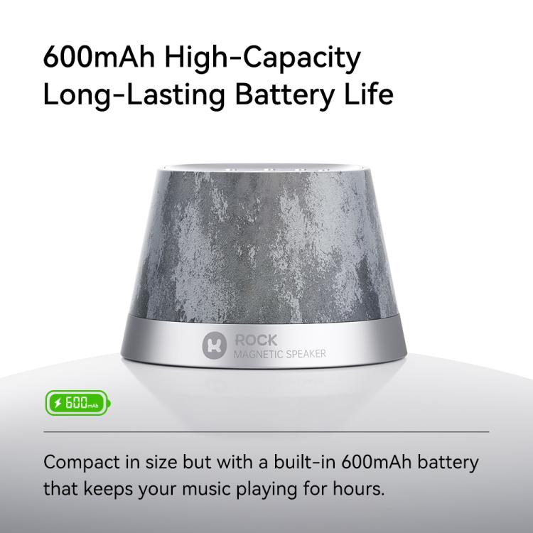 ROCK K13 Pro Mini Magnetic Wireless Charging Bluetooth Speaker - Grey