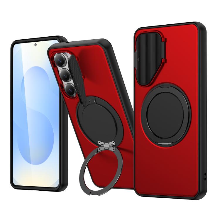 For Samsung Galaxy S26 Ultra 5G ShellGod Magnetic Rotation Holder Lens Shield PC TPU Hybrid Phone Case