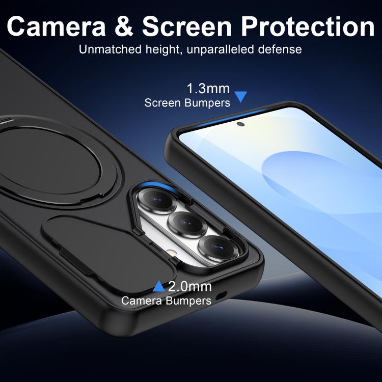 For Samsung Galaxy A36 / A56 / A37 5G ShellGod Magnetic Rotation Holder Lens Shield PC TPU Hybrid Phone Case