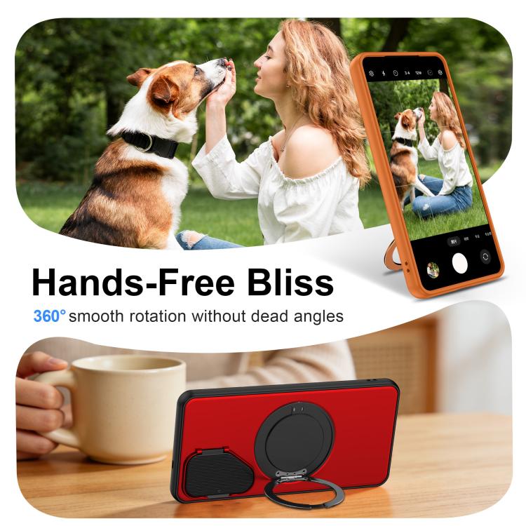 For Samsung Galaxy A36 / A56 / A37 5G ShellGod Magnetic Rotation Holder Lens Shield PC TPU Hybrid Phone Case