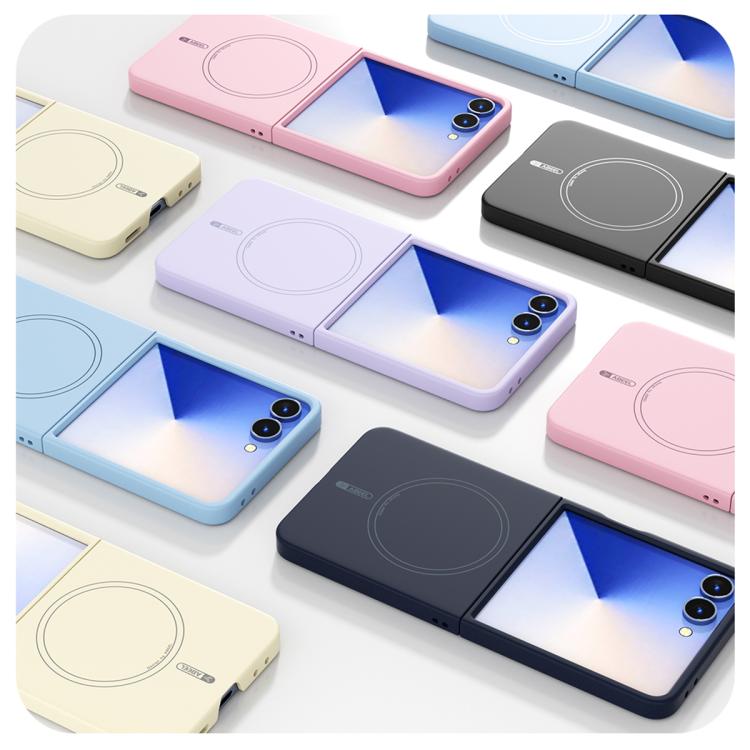 For Samsung Galaxy Z Flip5 ABEEL Skin-friendly Feel Magsafe Liquid Silicone Phone Case