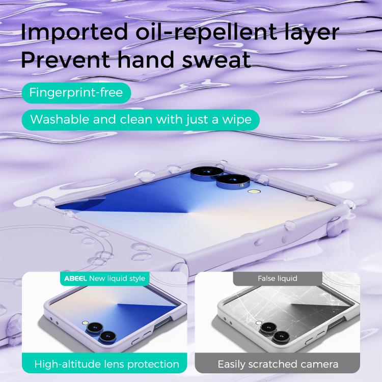 For Samsung Galaxy Z Flip5 ABEEL Skin-friendly Feel Magsafe Liquid Silicone Phone Case