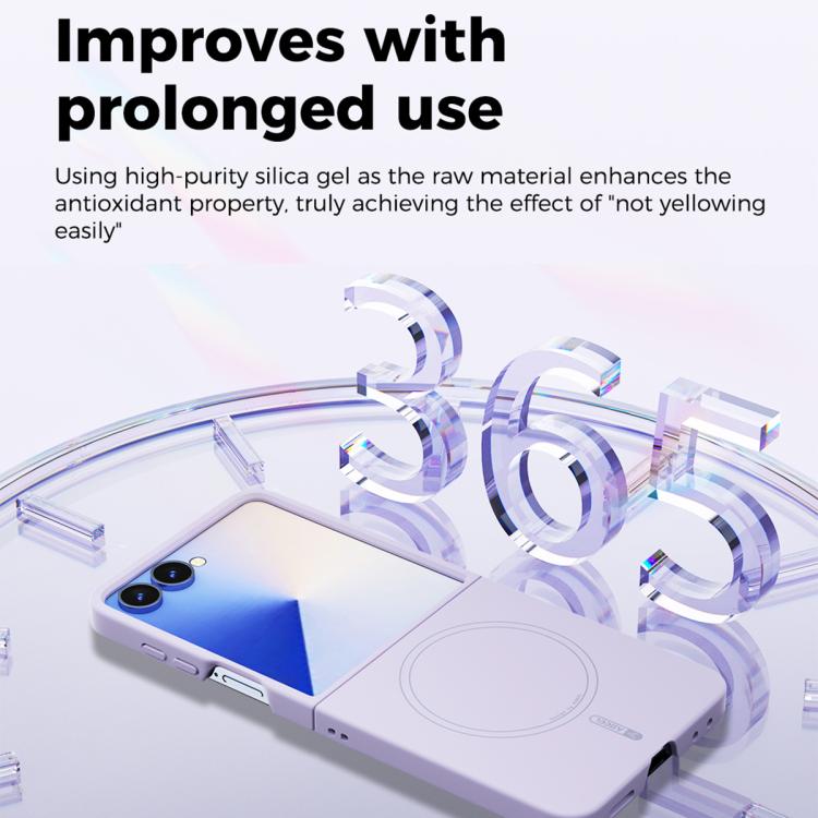 For Samsung Galaxy Z Flip5 ABEEL Skin-friendly Feel Magsafe Liquid Silicone Phone Case