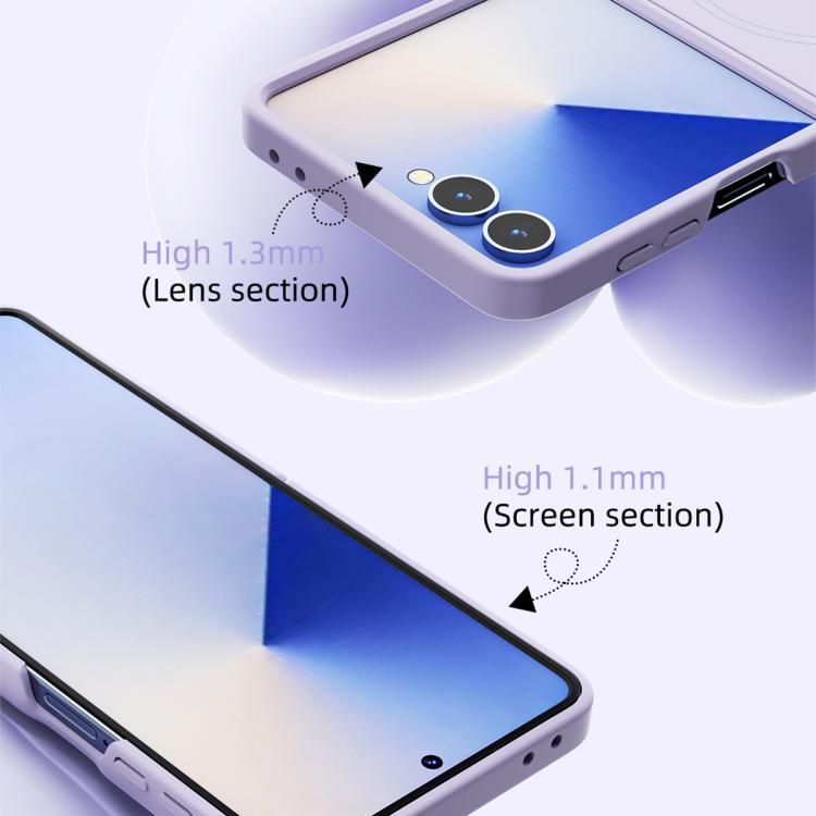 For Samsung Galaxy Z Flip5 ABEEL Skin-friendly Feel Magsafe Liquid Silicone Phone Case