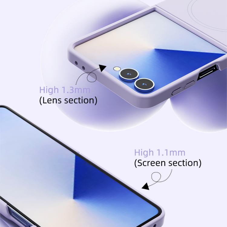 For Samsung Galaxy Z Flip6 ABEEL Skin-friendly Feel Magsafe Liquid Silicone Phone Case
