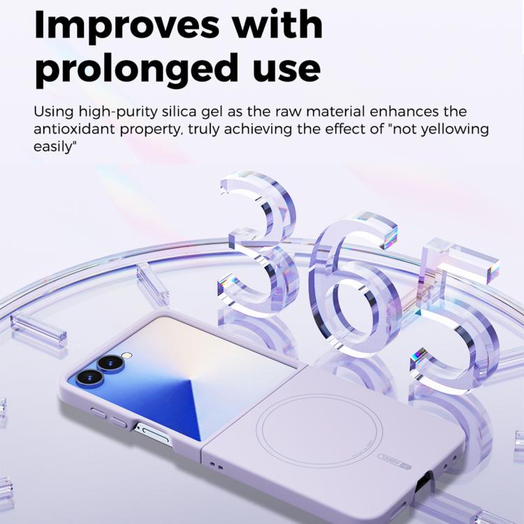 For Samsung Galaxy Z Flip7 5G ABEEL Skin-friendly Feel Magsafe Liquid Silicone Phone Case