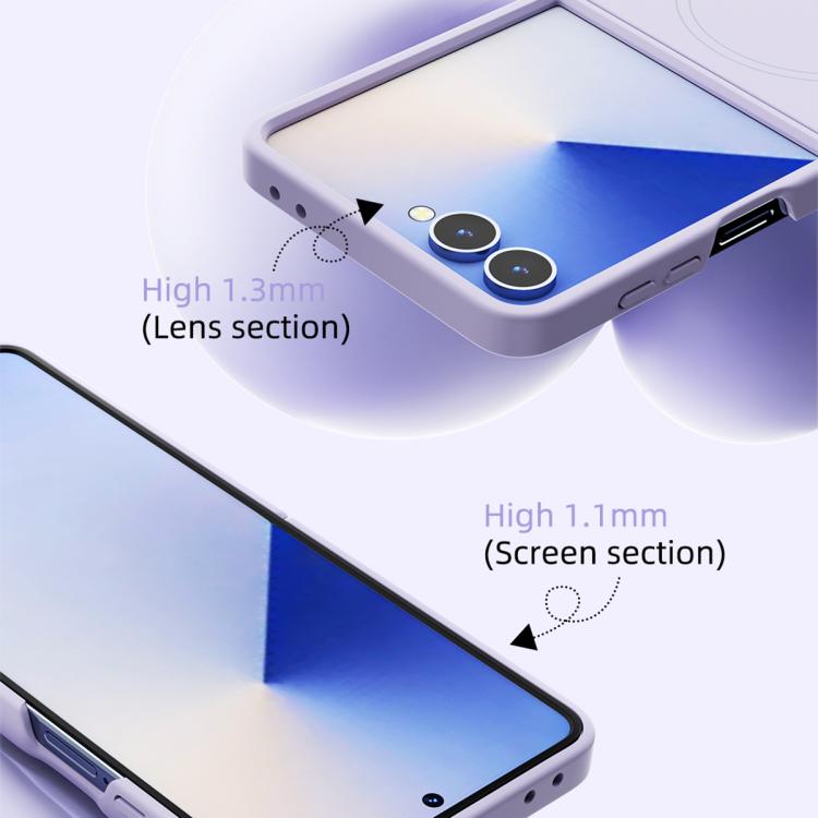 For Samsung Galaxy Z Flip7 5G ABEEL Skin-friendly Feel Magsafe Liquid Silicone Phone Case