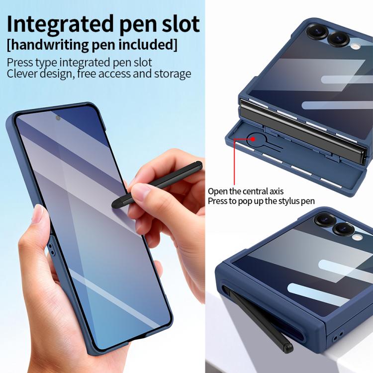 For Samsung Galaxy Z Flip7 5G VIETAO Cool Pro Series Privacy Tempered Glass Full-Cover Guard Phone Case