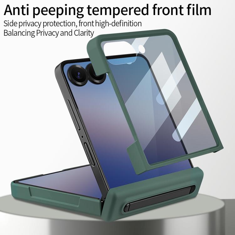 For Samsung Galaxy Z Flip7 5G VIETAO Cool Pro Series Privacy Tempered Glass Full-Cover Guard Phone Case
