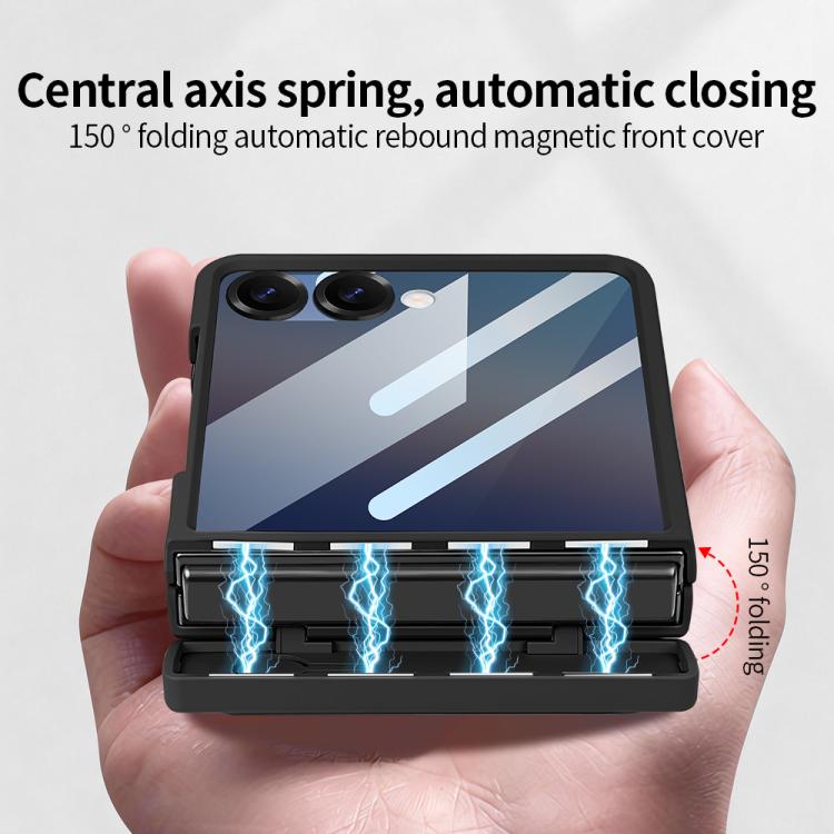 For Samsung Galaxy Z Flip6 5G VIETAO Cool Pro Series Privacy Tempered Glass Full-Cover Guard Phone Case