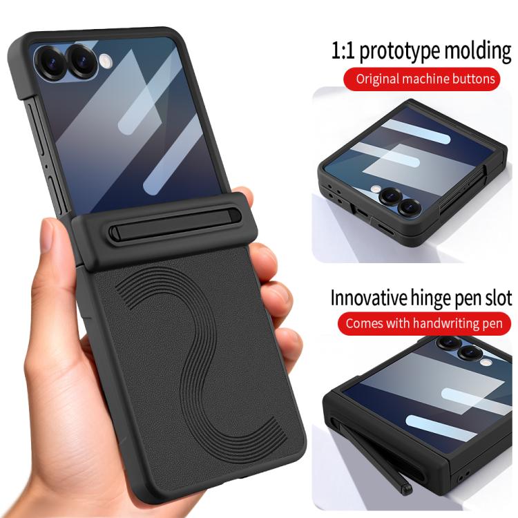 For Samsung Galaxy Z Flip6 5G VIETAO Cool Pro Series Privacy Tempered Glass Full-Cover Guard Phone Case