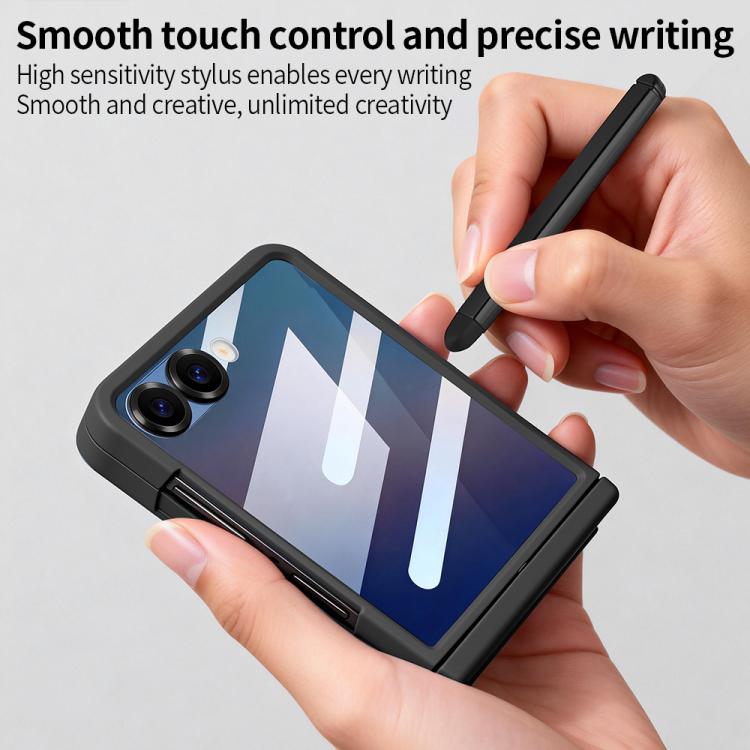 For Samsung Galaxy Z Flip6 5G VIETAO Cool Pro Series Privacy Tempered Glass Full-Cover Guard Phone Case