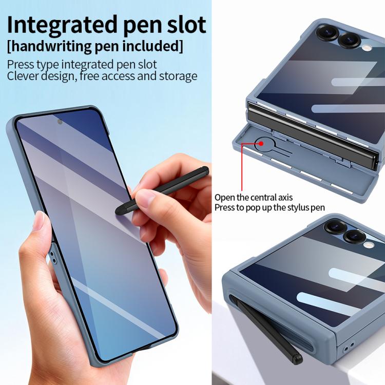 For Samsung Galaxy Z Flip6 5G VIETAO Cool Pro Series Privacy Tempered Glass Full-Cover Guard Phone Case